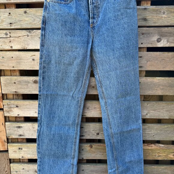 Princess Polly Holly Asymmetric Straight Leg Jeans sz 0 - Picture 4 of 8